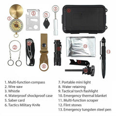 14 in 1 Outdoor Emergency Survival And Safety Gear Kit Camping - Best Buy Damascus