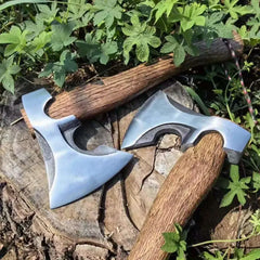 Multifunctional Gardening Axe - Special Steel Forged Wooden Handle Tomahawk Outdoor Camping Sapper Axe, All-Steel Aircraft Axe, Portable Wood-Chopping Axe