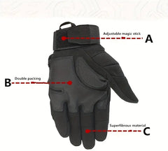 Outdoor Anti-Slip Touch Screen Breathable Gloves, Machine Washable, Tie Closure, for Various Outdoor Activities