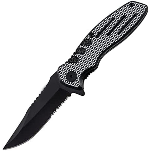 knife Hunting Pocket Knife Black & White 7.3 Inch Pocket knife For Men gifts for men