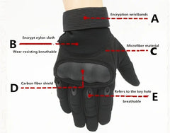 Outdoor Anti-Slip Touch Screen Breathable Gloves, Machine Washable, Tie Closure, for Various Outdoor Activities