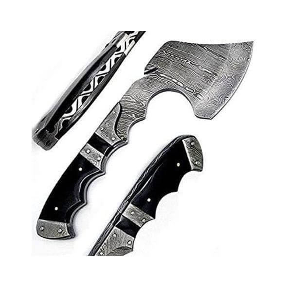 Buffalo Horn 9.9" Hunting Axe - Best Buy Damascus