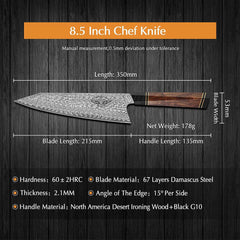 Damascus Steel 8.5" Chef Knife - Best Buy Damascus