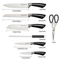 KITCHEN KING Stainless Steel Kitchen Knife Set-Black