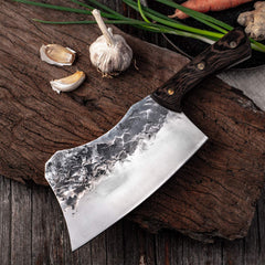 Hand Forged Cleaver Knife Bone Cutting 7 Inch High Carbon Steel Heavy Duty Meat Butcher Knife Full Tang Chef Knife for Kitchen or Restaurant - Best Buy Damascus