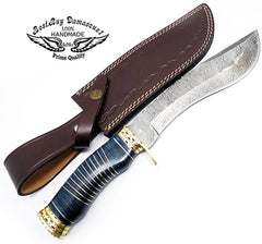 Hunting Knife Fixed Blade Damascus Kukri Knife 13" Hunting Knife For Men - Best Buy Damascus