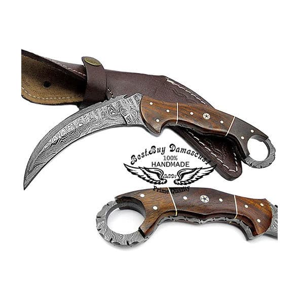 Newest Custom handmade Damascus steel karambit knife