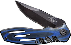 knife 7.3" Blue G10 420c Steel Folding Pocket Knife Hunting knife Pocket knife for men, Pocket knives - Best Buy Damascus