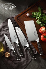 knife Set 5 Pcs German 1.4116 HC Kitchen knife set chefs Knives With Knife Block - Best Buy Damascus