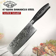 Nakiri knife 8" Japanese VG10 - Best Buy Damascus