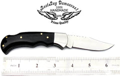 Pocket Knife Buffalo Horn Folding Knife 6.5'' 420c Stainless Steel Hunting Knife Pocket Knife for men Knife Sharpeners Pocket Knives - Best Buy Damascus