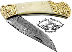 Pocket Knife Camel Bone 7.6'' Scrimshaw Folding Knife Damascus Pocket Knife Pocket Knife for men Knife Sharpeners Gifts For Men Pocket Knives - Best Buy Damascus
