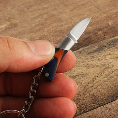 Pocket Knife Mini Knife tactical Camp Outdoor Keyring Ring Keychain Folding knife Open Opener Pocket self defense security Multi Tool Blade Box - Best Buy Damascus