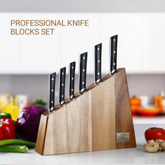 Premium Knife Block Set (7 Pcs Knife Block Set) - Best Buy Damascus