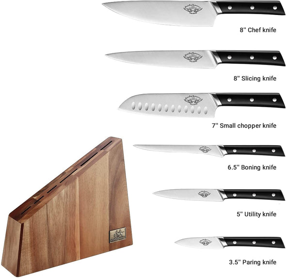 Premium Knife Block Set (7 Pcs Knife Block Set) - Best Buy Damascus