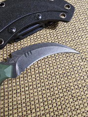 Premium knife Karambit Hunting Companion Sharp D2 fixed Blade Camping knife Karambit - Best Buy Damascus