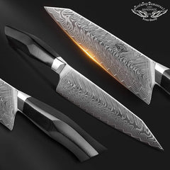 Professional 8.5 inch Damascus Steel Chef Knife, Military Grade G10 Handle with Magnetic Sheath - Best Buy Damascus