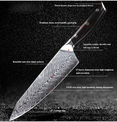Professional High Carbon Steel VG10 Japanese Knife Set 7 PCS Damskus Kitchen Chef knife Set With Scissor and Block - Best Buy Damascus